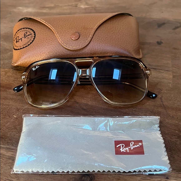 Ray-Ban Bill 56mm Gradient Square Sunglasses in Transparent Brown - Picture 6 of 10